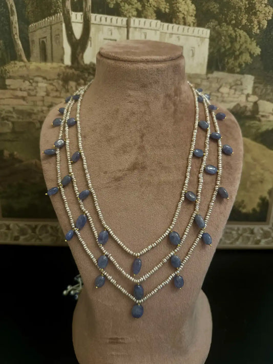 Sunheri Neeli Neckpiece