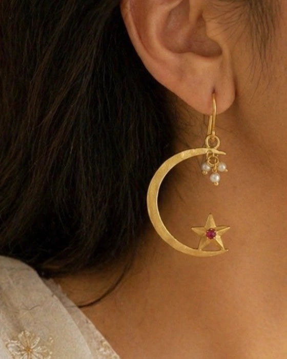 Chand Tara Hoop Danglers
