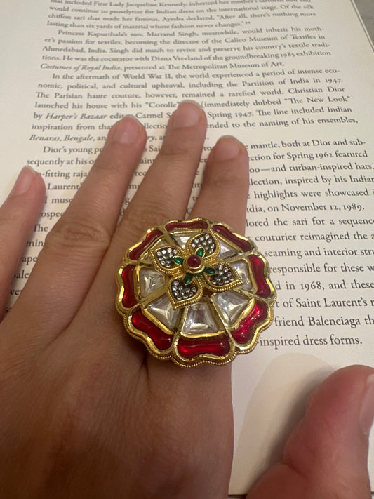 Sandoor Jadau Ring