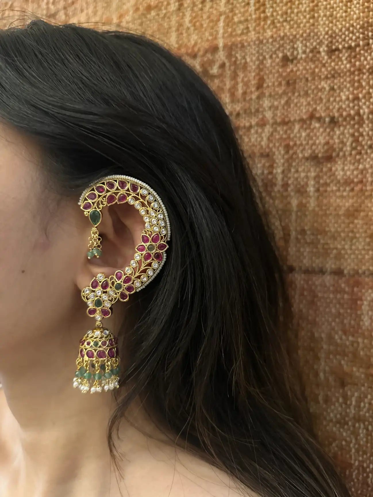 Kashibai Earcuff Jhumkas
