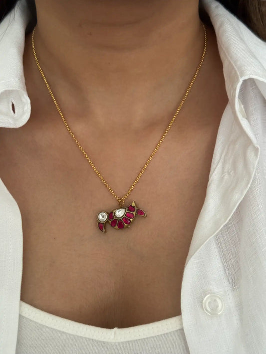 Gulaabi Pakshi Chain Pendant