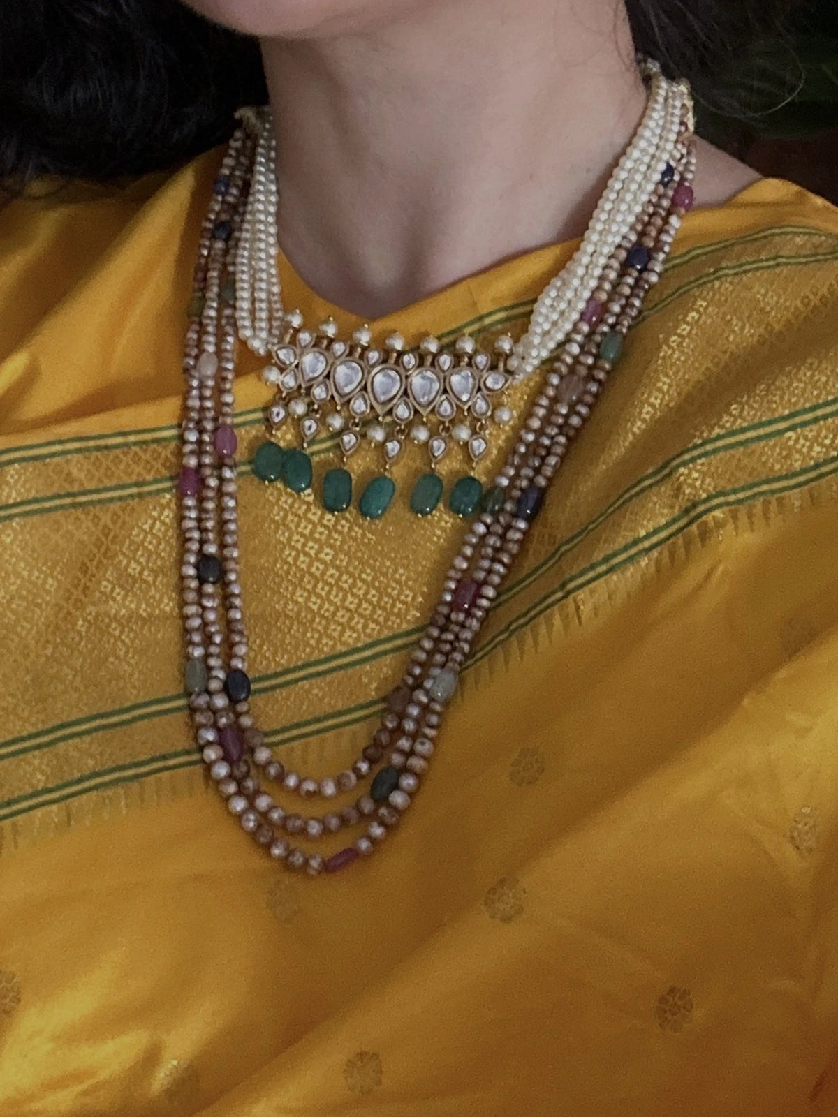 Teen Lada Rangeen Dasta Neckpiece